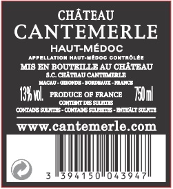 Château Cantemerle AOC Haut-Médoc Red 2014