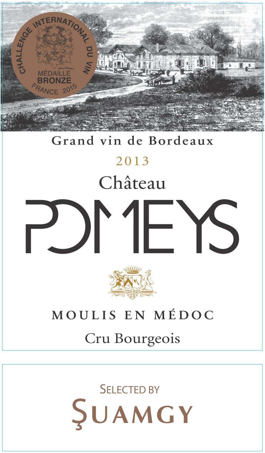 Château Pomeys - Suamgy AOC Moulis en Médoc Red 2013