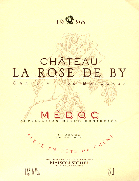 Château La Rose de By AOC Médoc Red 1998