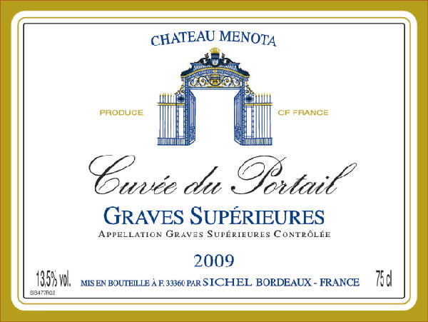 Château Menota Cuvée du Portail AOC Graves Supérieures Blanco dulce sm