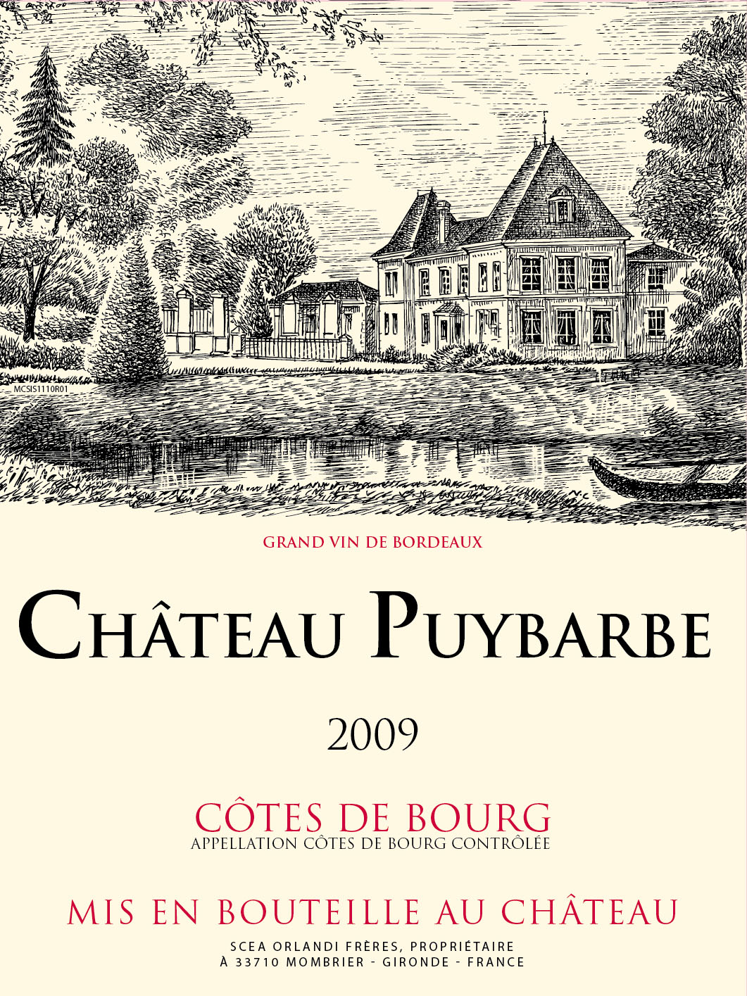샤토 퓌이바르브 Château Puybarbe AOC 코트 드 부르Côtes de Bourg 레드 Red 2009
