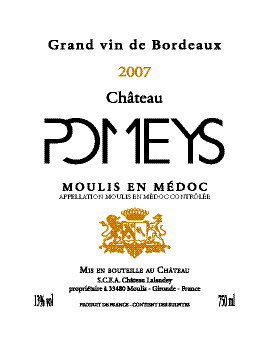 Château Pomeys AOC Moulis en Médoc  sm