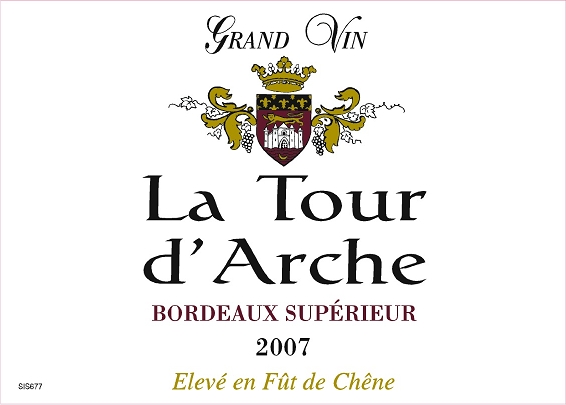 La Tour d'Arche（拱塔酒庄） AOC 波尔多精品（Bordeaux Supérieur） 红葡萄酒 2007