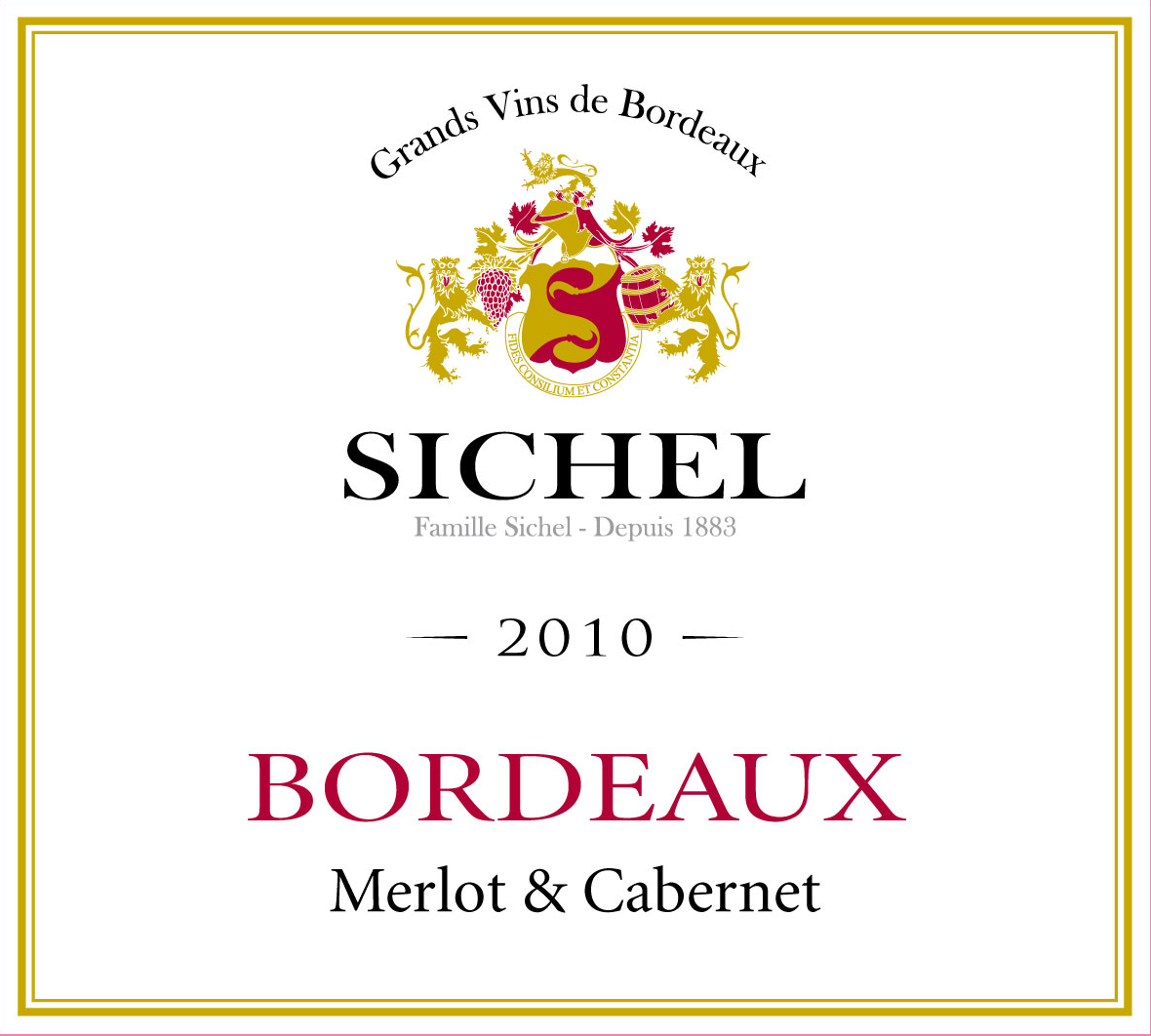 Bordeaux Sichel ボルドー・シシェル AOC ボルドー 赤ワイン Red 2010