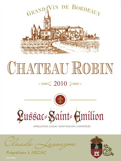 Château Robin（罗宾酒庄） AOC 吕萨克－圣埃米利永（Lussac Saint-Emilion） 红葡萄酒 2010