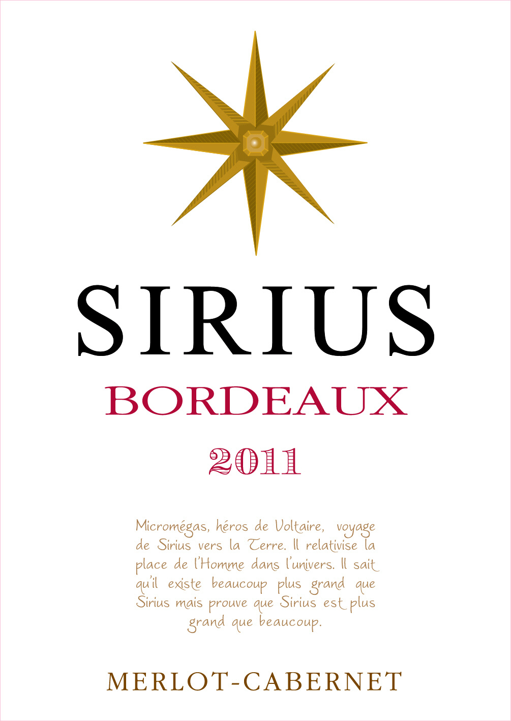 SIRIUS シリウス AOC ボルドー 赤ワイン Red 2011
