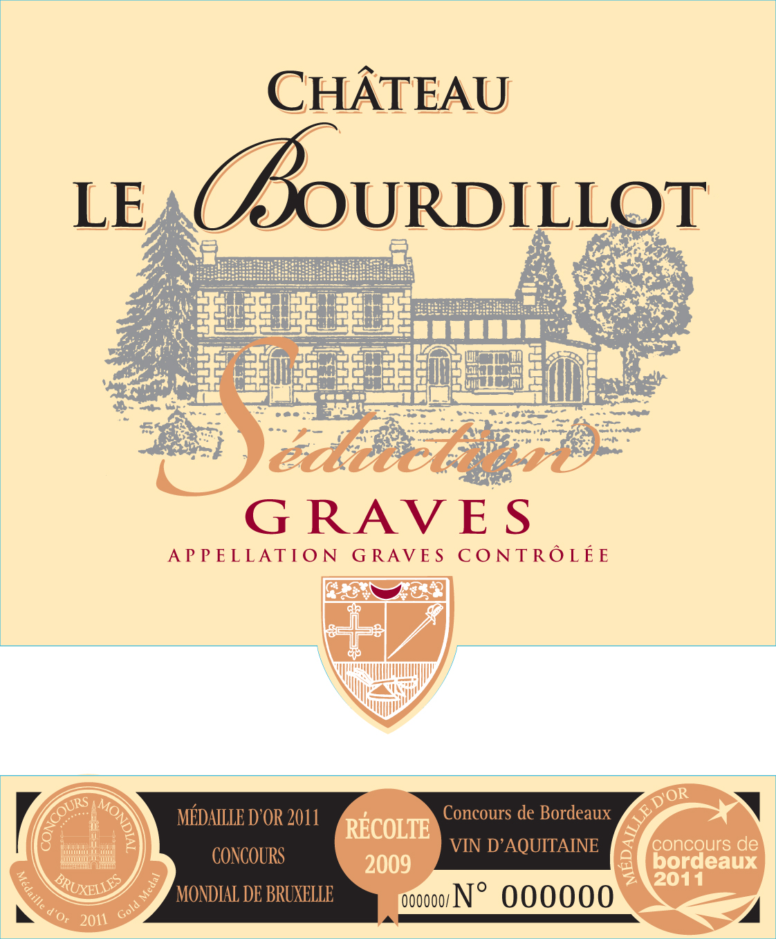 Château Le Bourdillot - Cuvée Séduction AOC Graves Red 2009