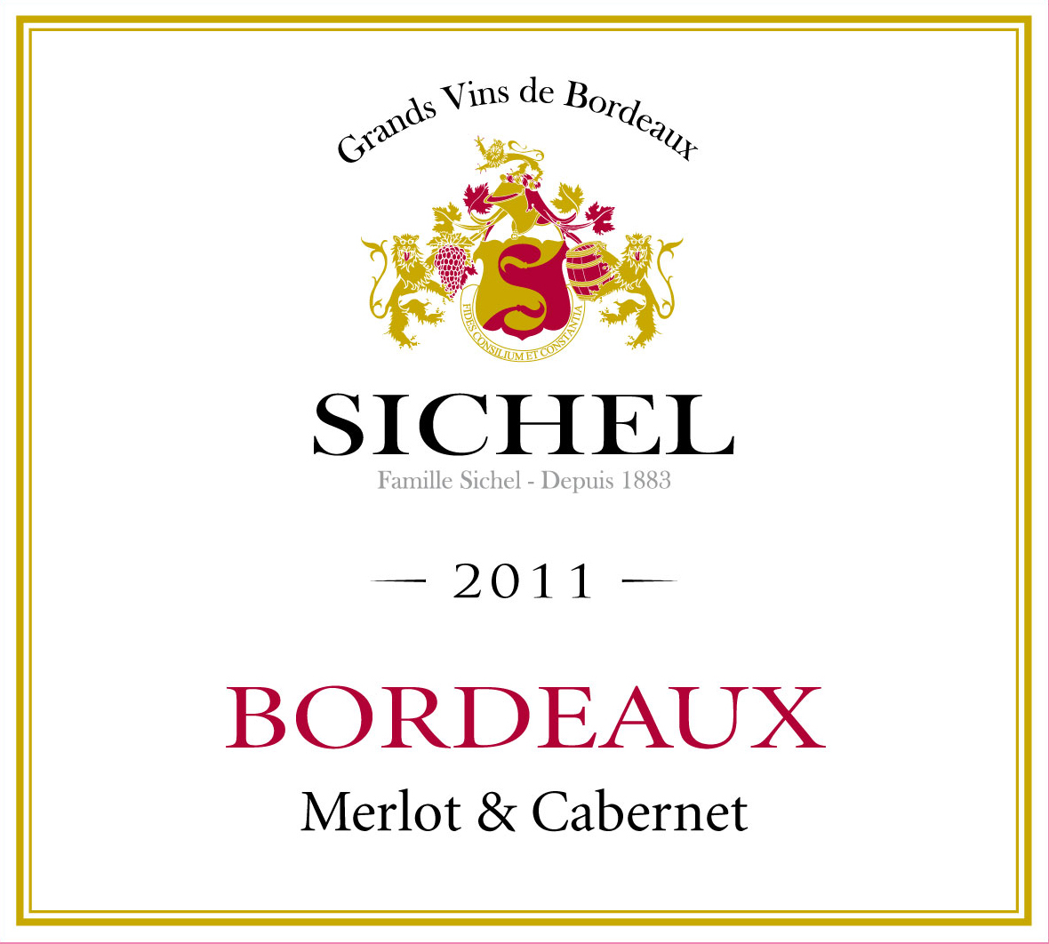 Bordeaux Sichel ボルドー・シシェル AOC ボルドー 赤ワイン Red 2011