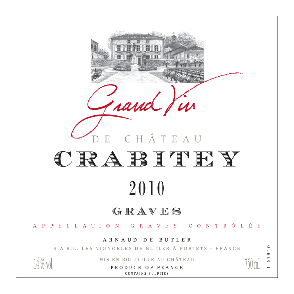 Château Crabitey シャトー・クラビテイ AOC グラーヴ 赤ワイン Red 2010