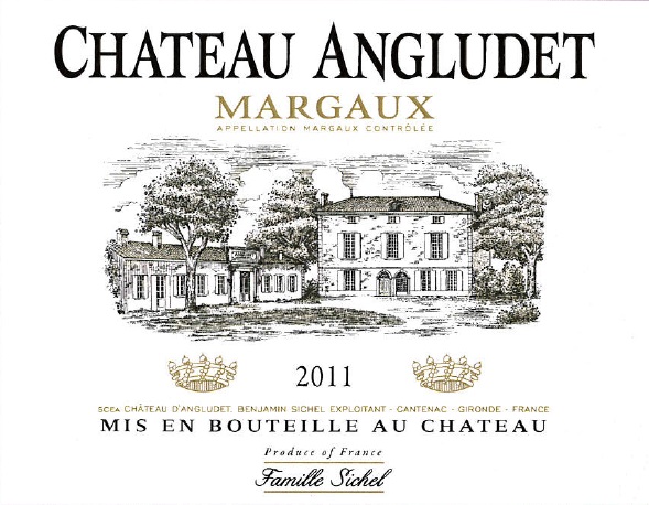 Château Angludet シャトー・アングリュデ AOC マルゴー 赤ワイン Red 2011