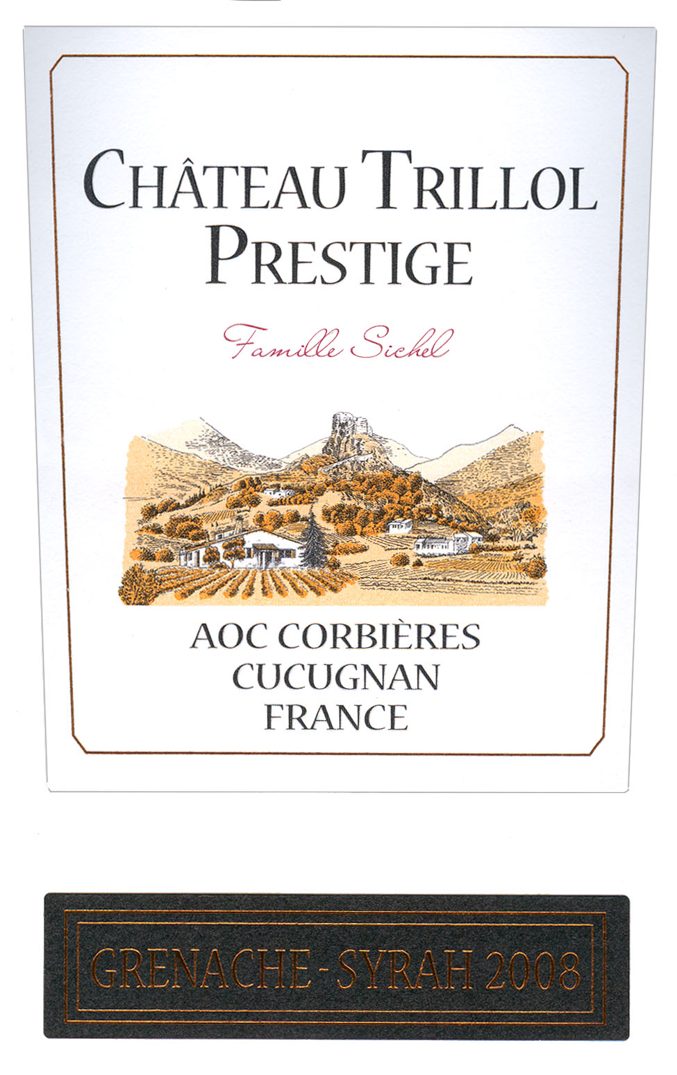 샤토 트리올 프레스티주Château Trillol Prestige AOC 코르비에르 Corbières 레드 Red 2008