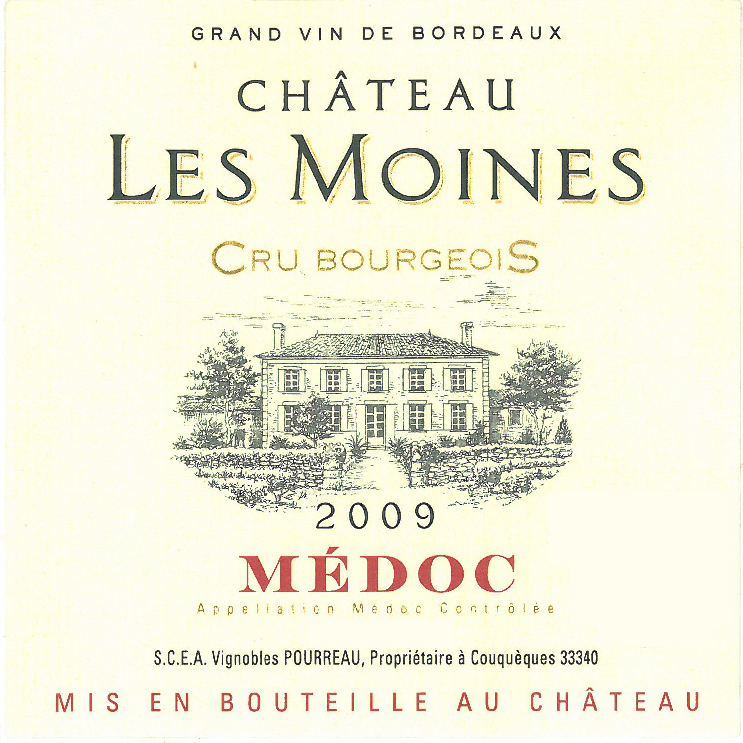 Château Les Moines AOC Médoc Rouge 2009