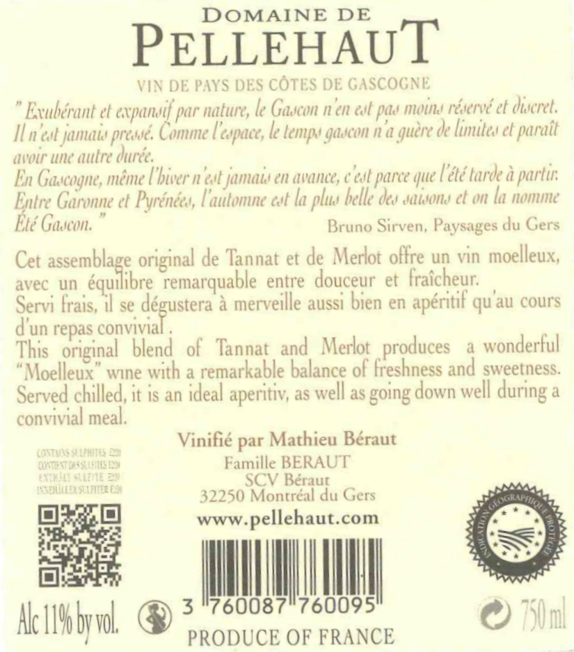 도멘 드 펠로 레테 가스꽁 로제Domaine de Pellehaut L'été Gascon - Rosé IGP 코트 드 가스코뉴 Côtes de Gascogne 로제 Rosé 2012
