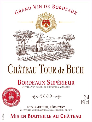 Château Tour de Buch AOC Bordeaux Supérieur Rouge 2009