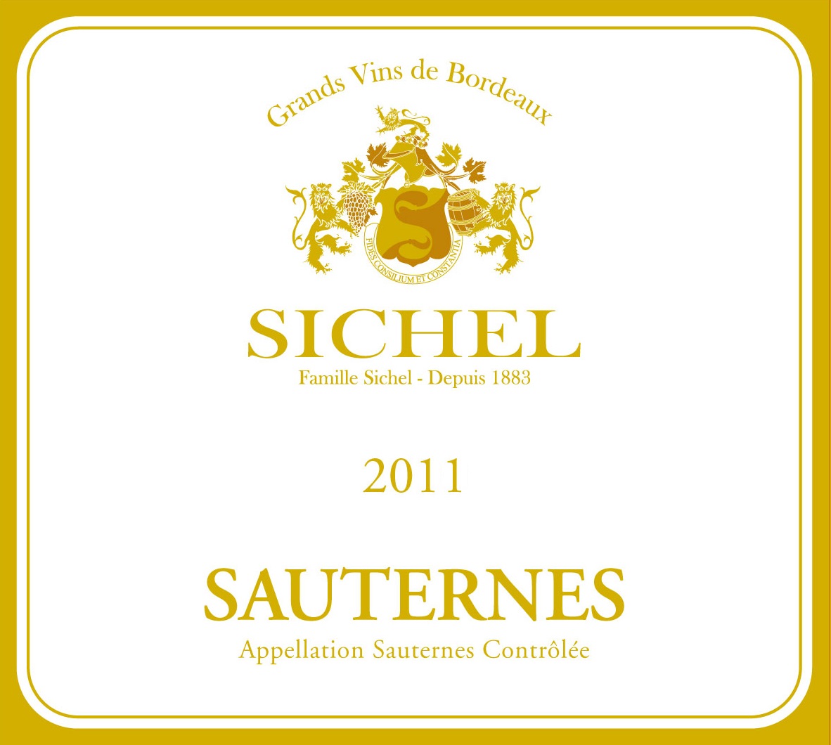 Sauternes Sichel ソーテルヌ・シシェル AOC ソーテルヌ 甘口白ワイン Sweet white 2011