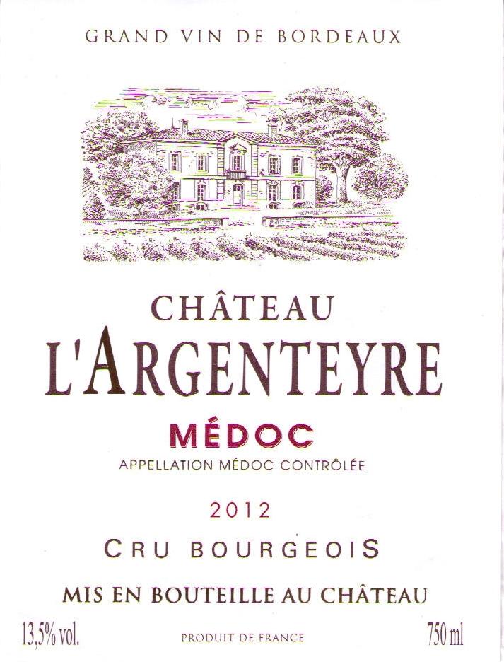 Château L'Argenteyre（雅婷酒庄） AOC 梅多克（Médoc） 红葡萄酒 2012
