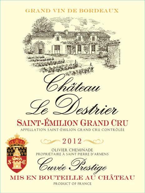 Château Le Destrier - Cuvée Prestige AOC Saint-Emilion Grand Cru Rouge 2012