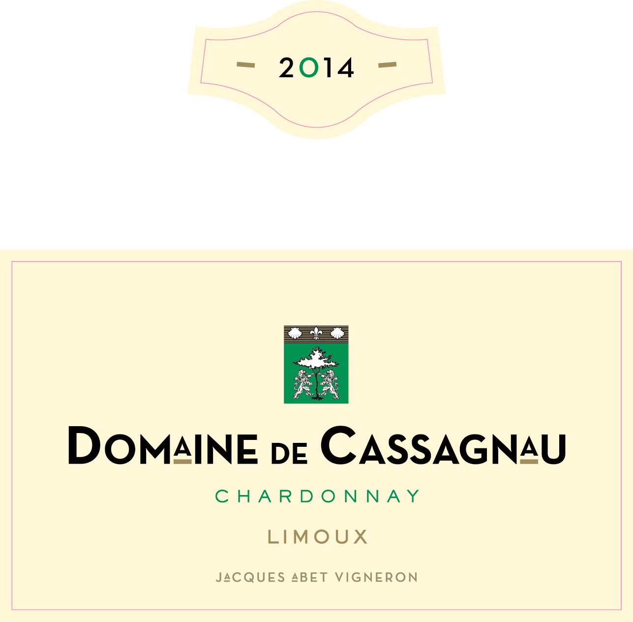 Domaine de Cassagnau Chardonnay Limoux ドメーヌ・ド・カサニョー・シャルドネ・リムー AOC リムー 白ワイン white 2014