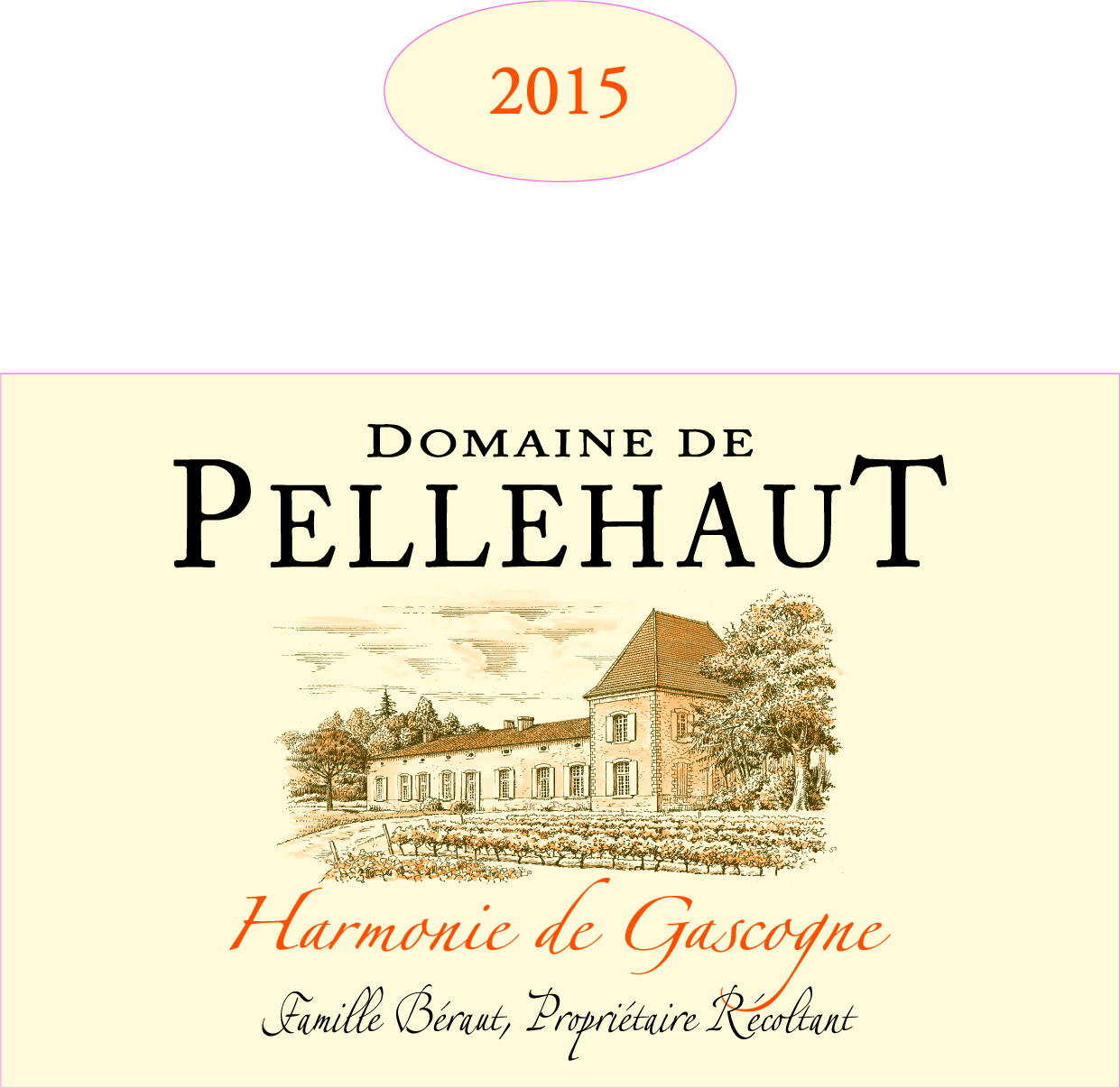 Domaine de Pellehaut Harmonie de Gascogne White ドメーヌ・ド・ペルオー・ハーモニー・ド・ガスコーニュ IGP コート・ド・ガスコーニュ 白ワイン White 2015