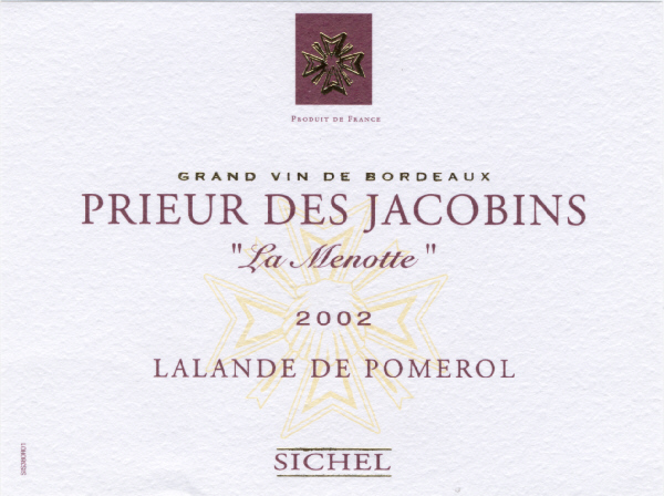 Prieur des Jacobins - La Menotte AOC Lalande de Pomerol Tinto sm