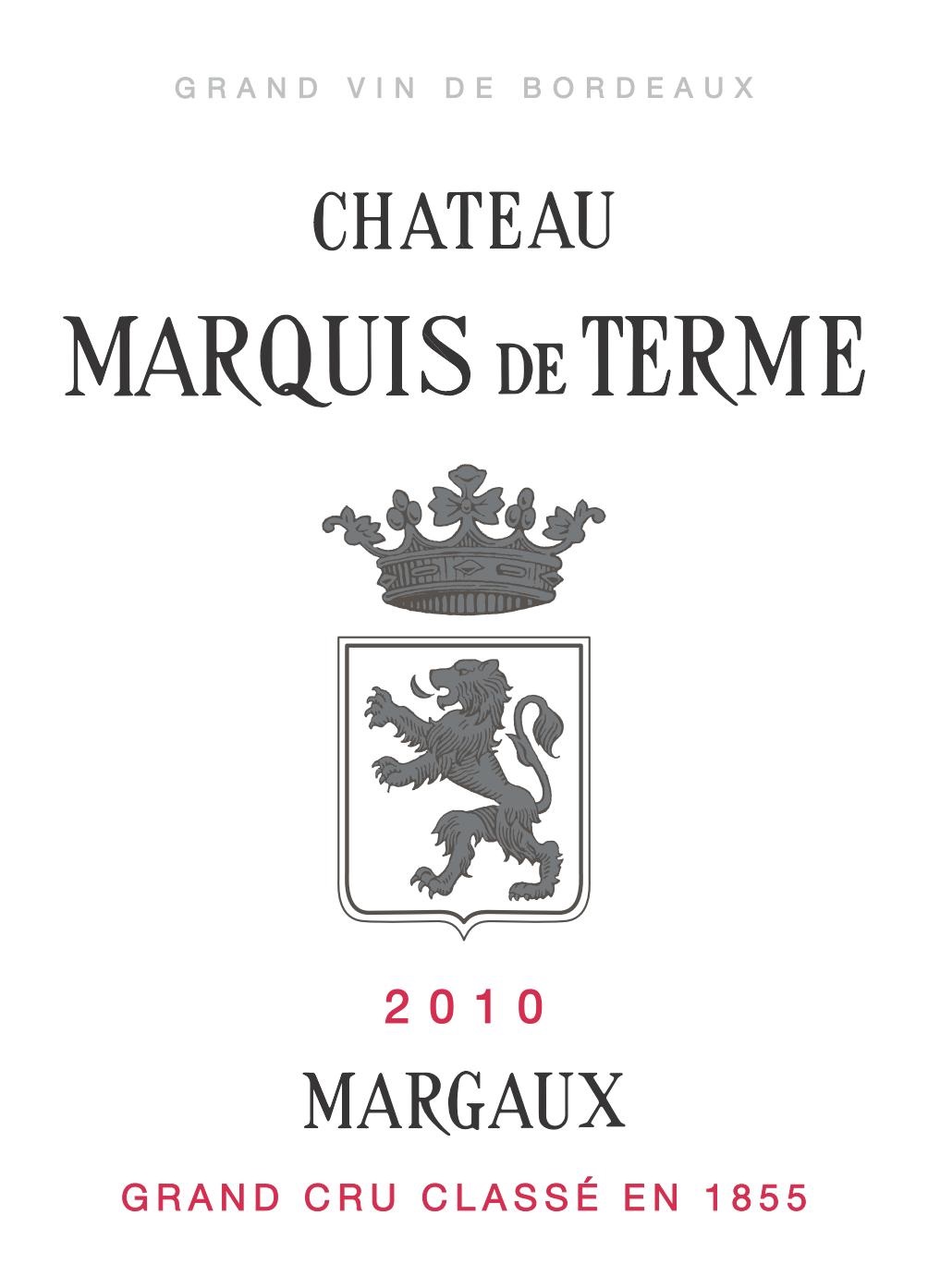 Château Marquis de Terme AOC Margaux Rouge 2010