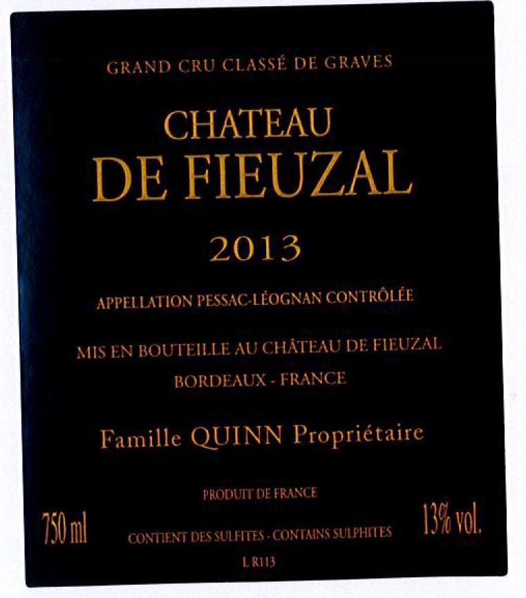 Château De Fieuzal AOC Pessac-Léognan Red 2013