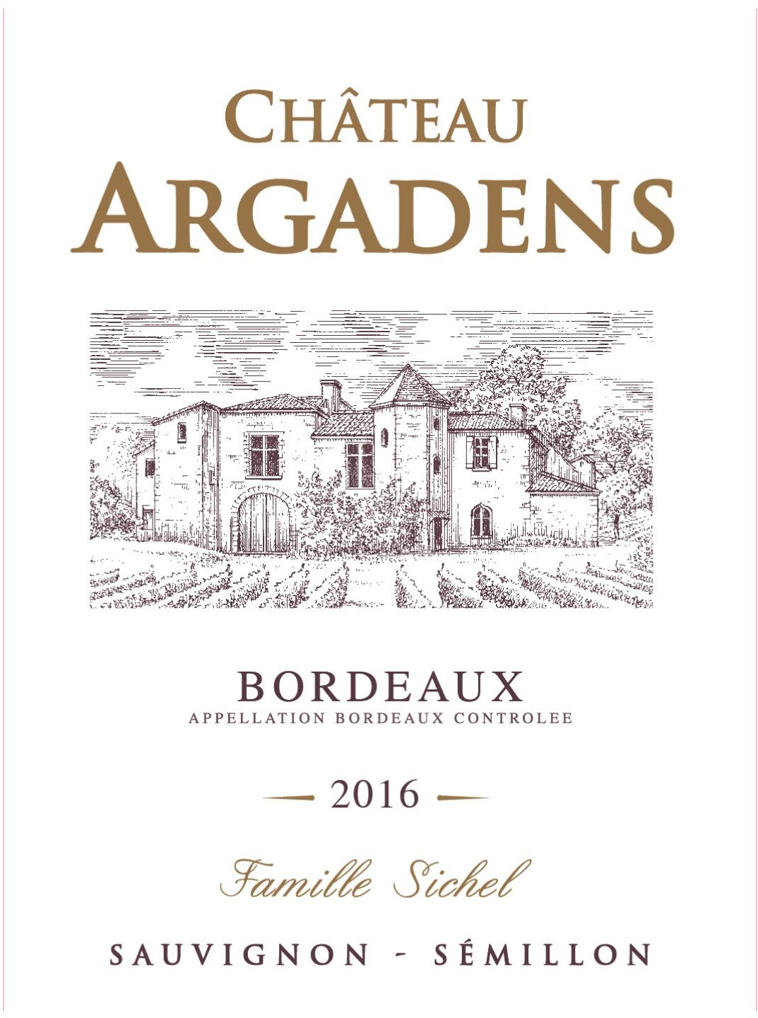 Chateau Argadens（阿戈登斯酒庄） AOC 波尔多（Bordeaux） 白葡萄酒 - white 2016