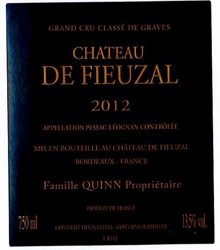 Château De Fieuzal AOC Pessac-Léognan Red 2012