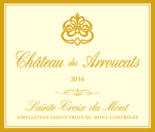 Château des Arroucats AOC Sainte-Croix-du-Mont Sweet Wine 2016