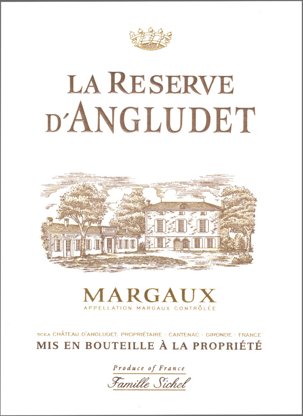 La Réserve d'Angludet AOC Margaux Rouge 2013