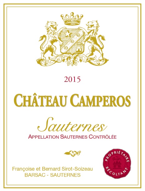 Chateau Camperos（康普罗酒庄） AOC 索泰尔讷（Sauternes） 甜白葡萄酒 2015