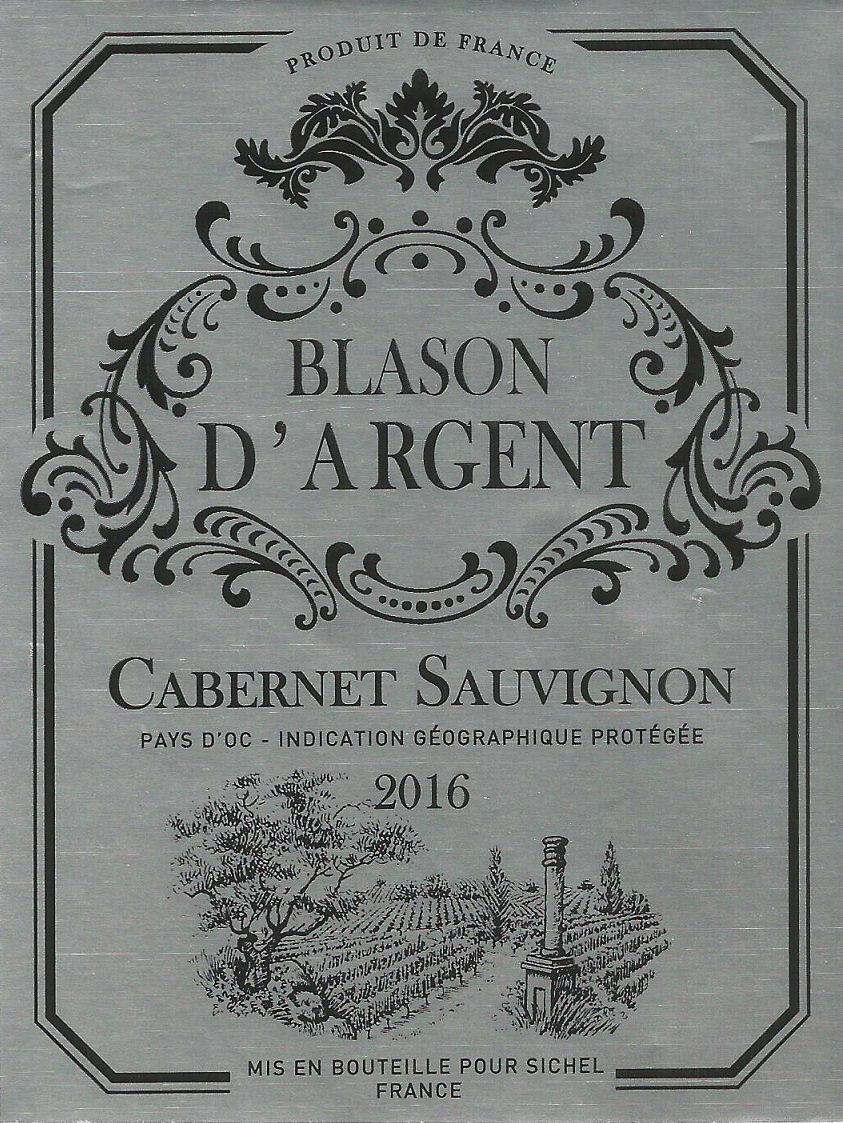 Blason d'Argent - Cabernet Sauvignon（银宝殿 - 赤霞珠） IGP 奥克地区餐酒（Pays d'Oc） 红葡萄酒 2016