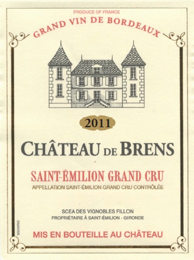 Château de Brens AOC Saint-Emilion Grand Cru Rouge 2011