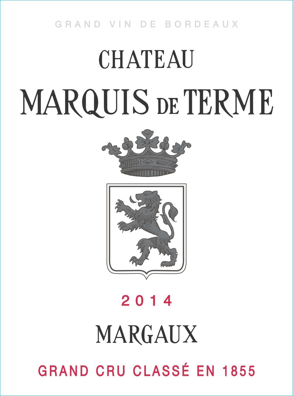 Château Marquis de Terme AOC Margaux Rouge 2014