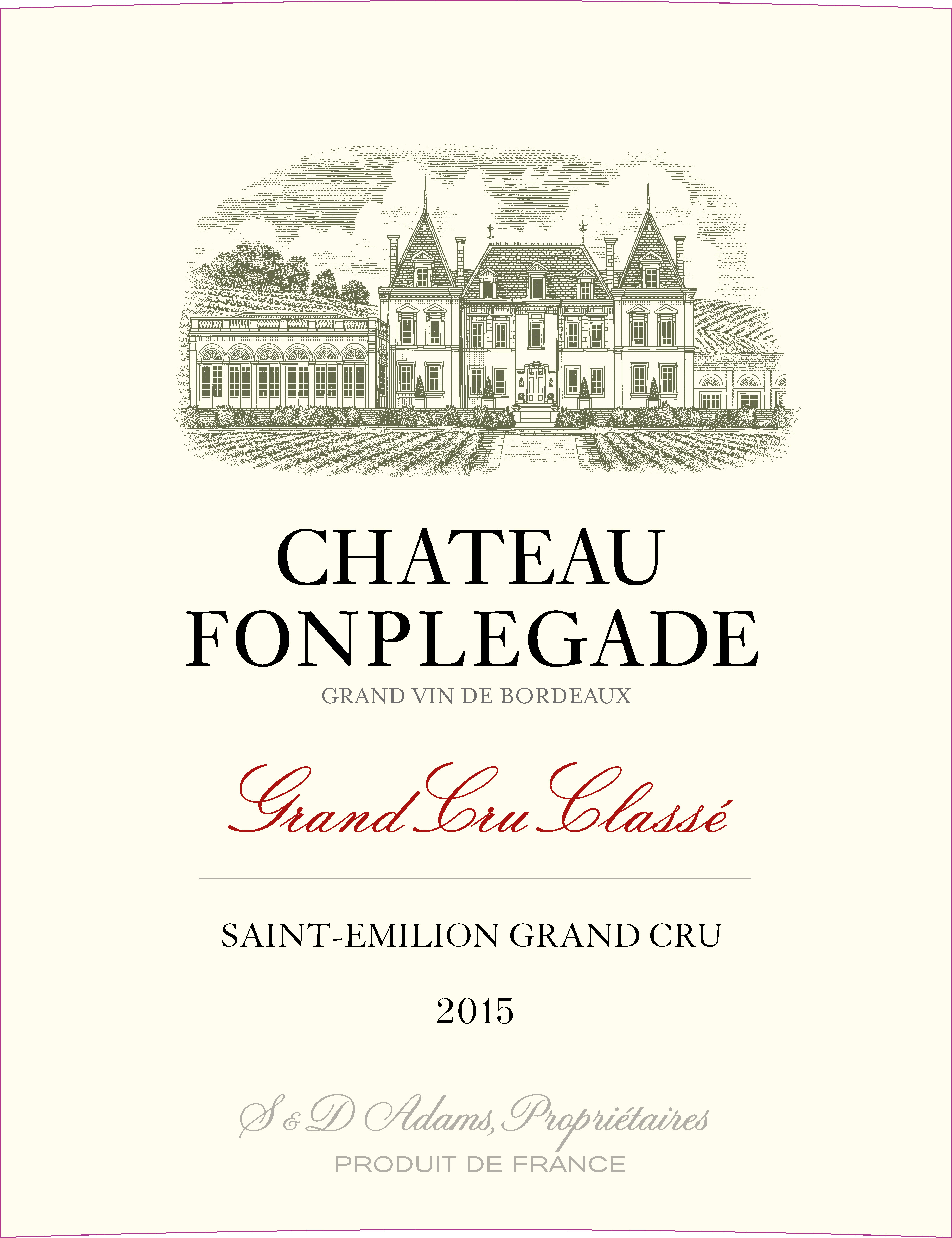 Château Fonplégade AOC Saint-Emilion Grand Cru Rouge 2015
