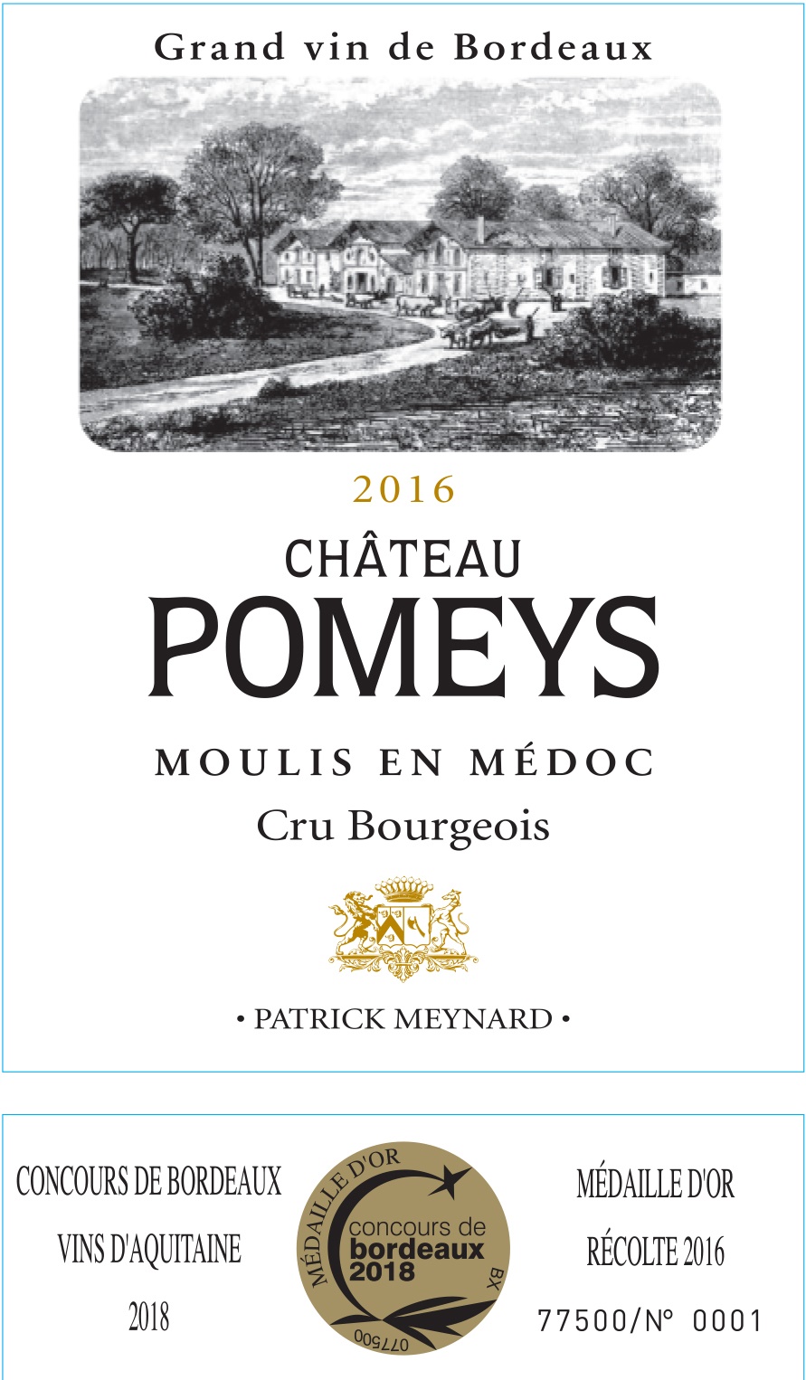 Château Pomeys AOC Moulis en Médoc Rouge 2016