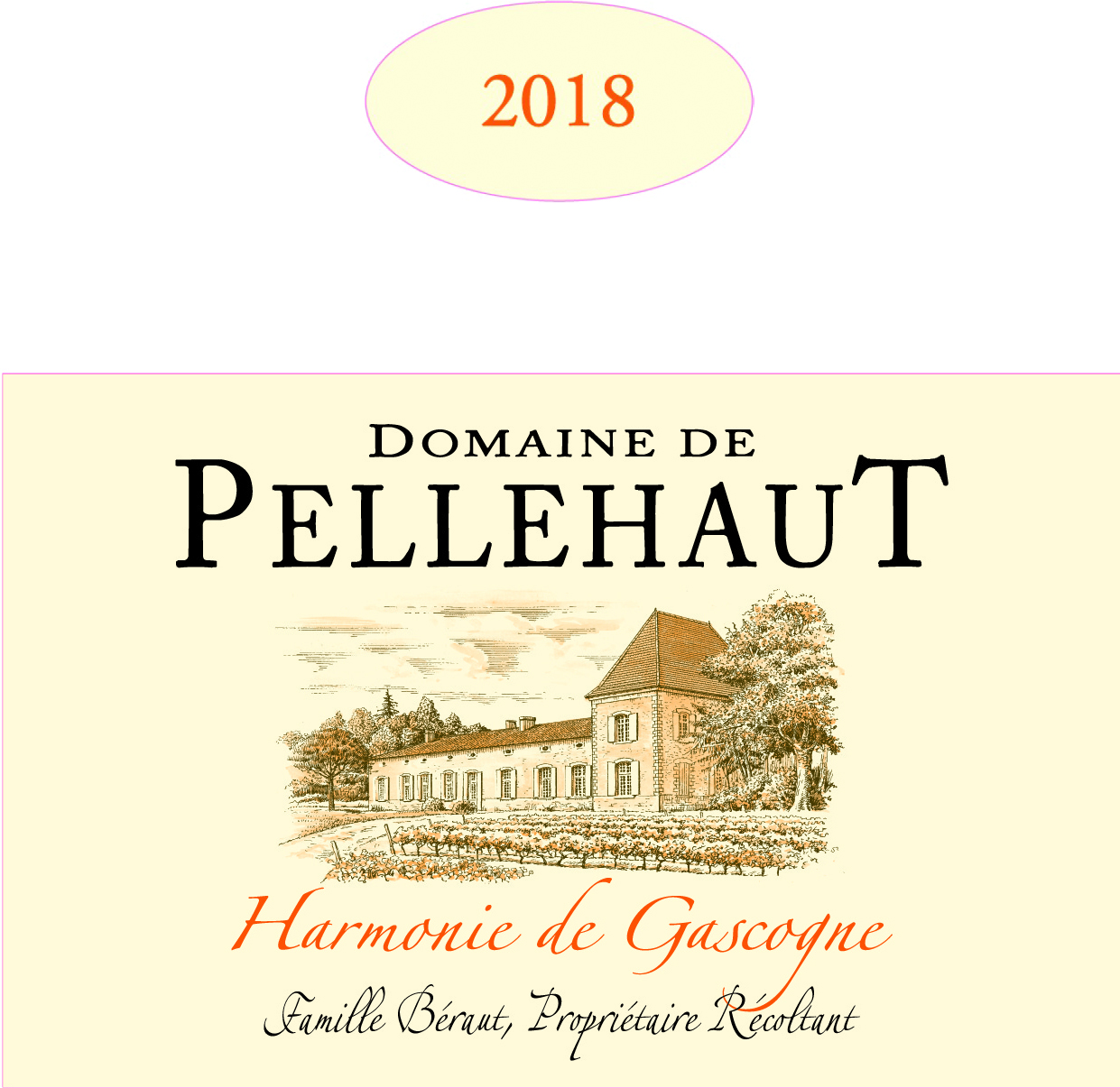 Domaine de Pellehaut Harmonie de Gascogne IGP Côtes de Gascogne Blanc 2018
