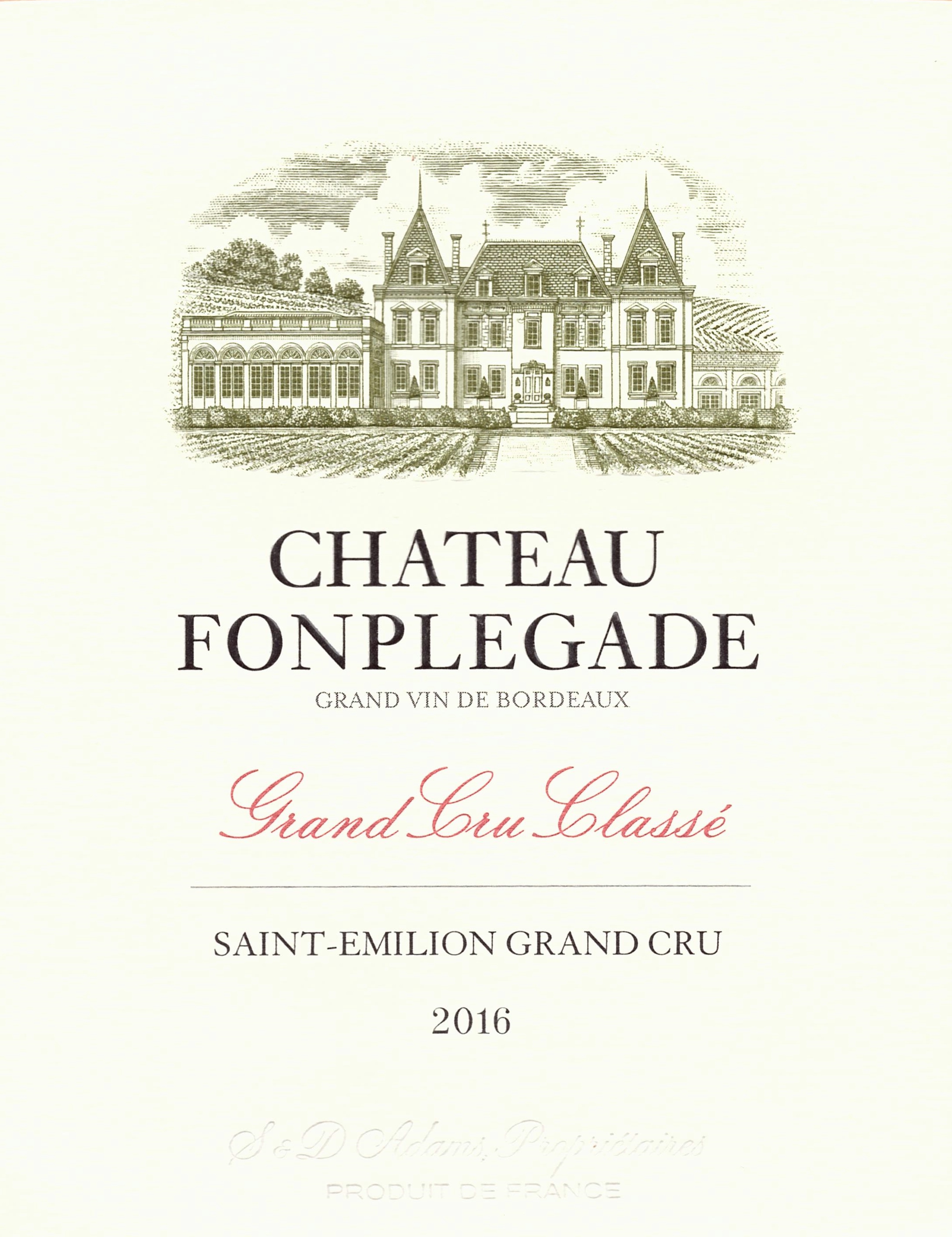 Château Fonplégade AOC Saint-Emilion Grand Cru Red 2016