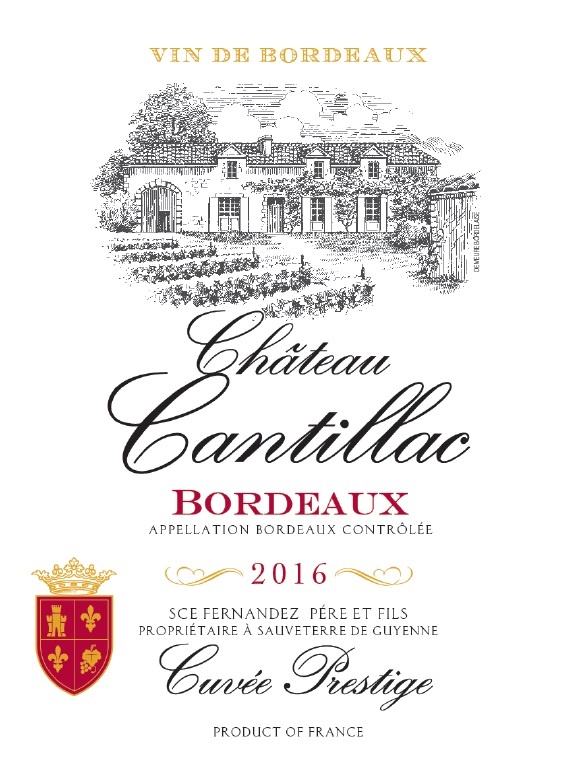Château Cantillac - Cuvée Prestige（康帝雅克酒庄-精选） AOC 波尔多（Bordeaux) 红葡萄酒-Red 2016