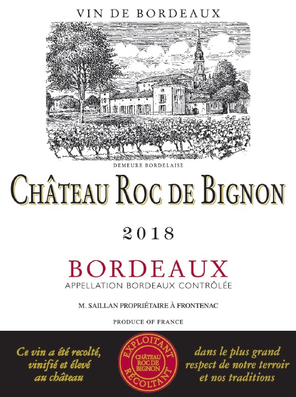 Château Roc de Bignon AOC Bordeaux Red 2018