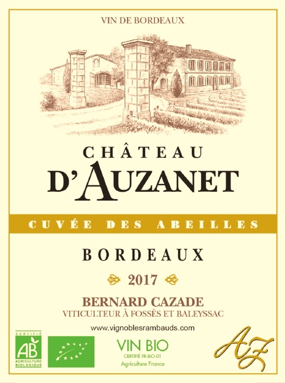 Château Auzanet (d') - Cuvée des Abeilles AOC Bordeaux Rouge 2017