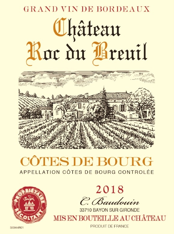 Chateau Roc du Breuil（洛克布酒庄） AOC 布尔山坡（Cotes de Bourg） 红葡萄酒 - red 2018