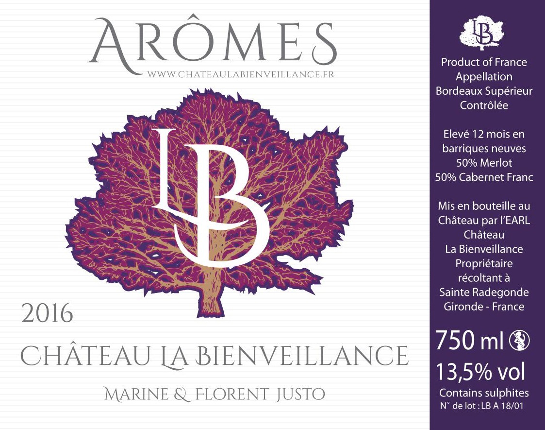 Château La Bienveillance - Arômes AOC Bordeaux Supérieur Rouge 2016