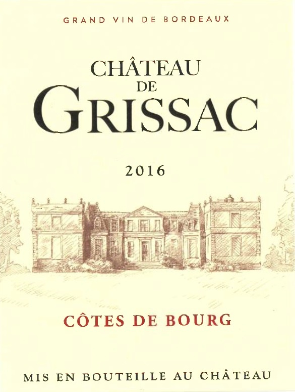 Château de Grissac AOC Côtes de Bourg Rouge 2016
