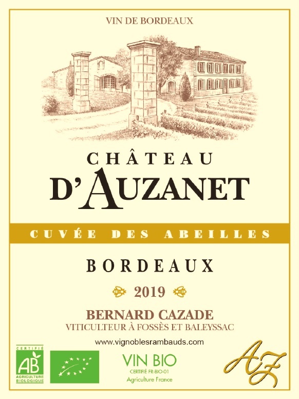Château Auzanet (d') - Cuvée des Abeilles AOC Bordeaux Rouge 2019