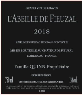 Abeille de Fieuzal (L') AOC Pessac-Léognan Blanc 2018