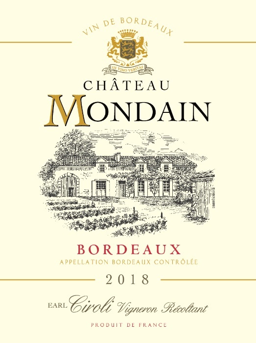 Château Mondain AOC Bordeaux Red 2018