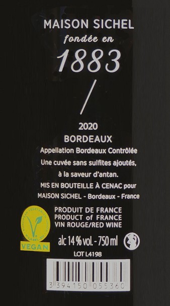 1883 AOC Bordeaux Red 2020