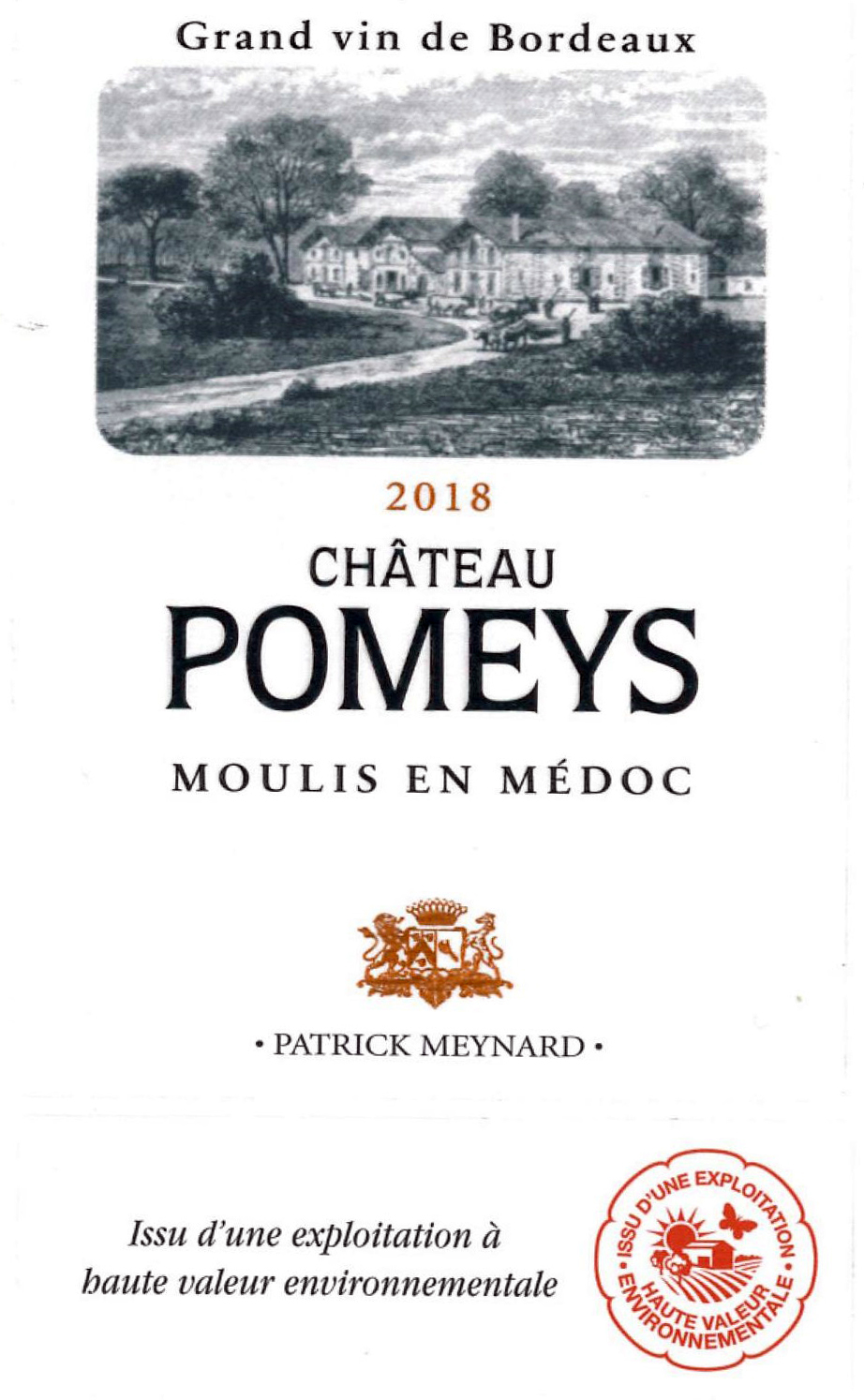 Château Pomeys AOC Moulis en Médoc Red 2018