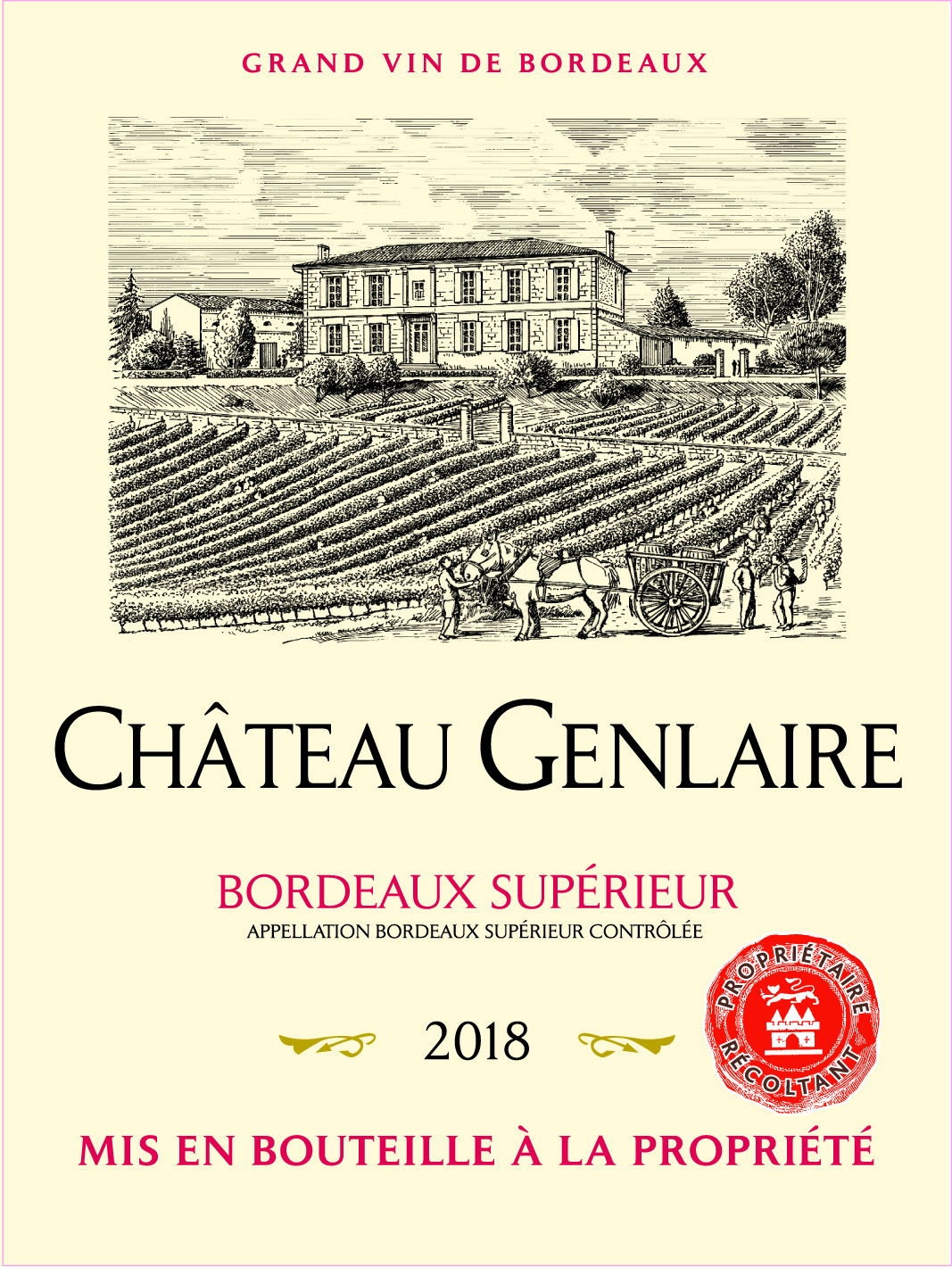 Château Genlaire AOC Bordeaux Supérieur Red 2018